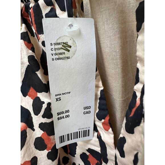 NWT Urban Outfitters Romper Keyhole Ruffle Tiered Animal Print Festival Size XS‎ - Picture 6 of 8